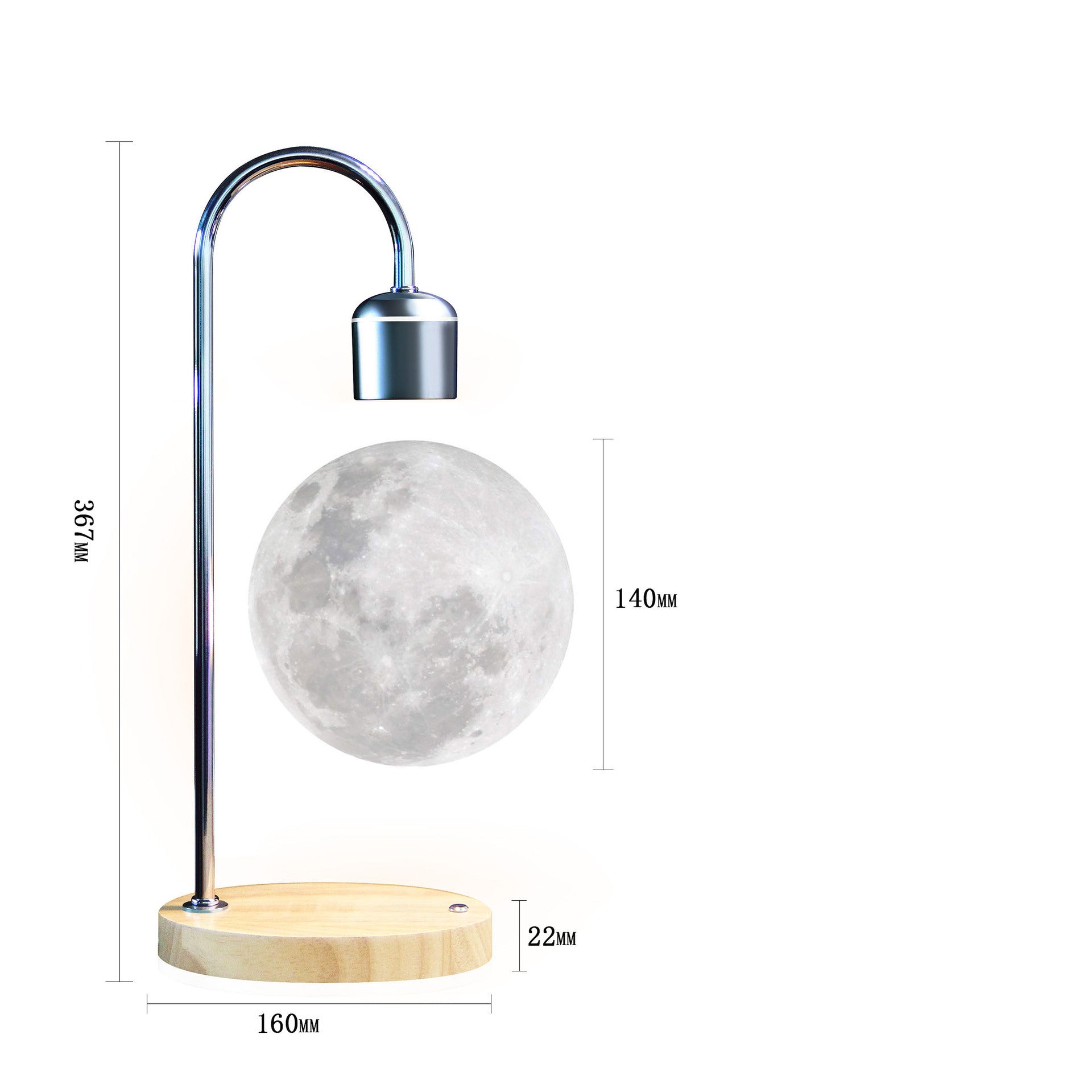 Magnetic Levitation 3D Moon Light – Floating Lunar Glow