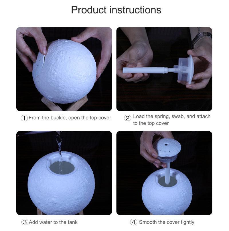 Moon Lamp Humidifier – Night Light & Air Freshener in One